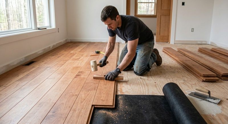 Cherry Floor Installation in Dunkirk, MD