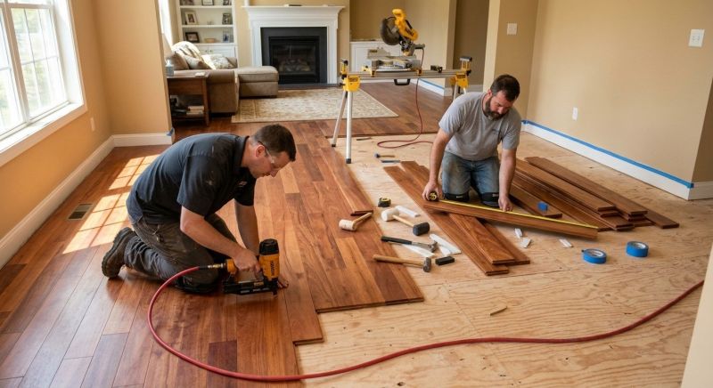 Cherry Floor Installation in Gambrills, MD