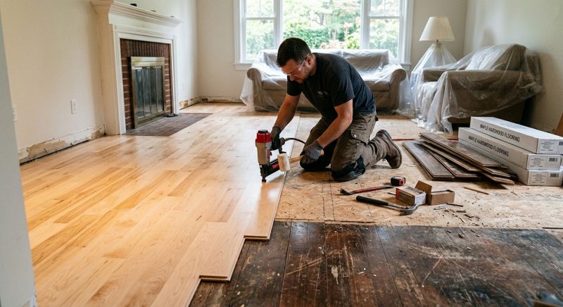 Maple Flooring Installation in Anne Arundel County, MD