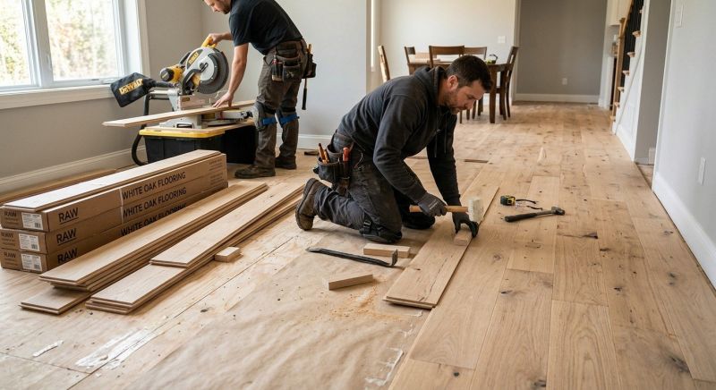 Oak Floor Installation in Chesapeake Beach, MD