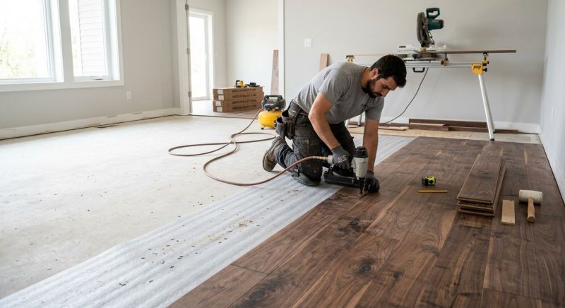 Walnut Flooring Installation in Stevensville, MD