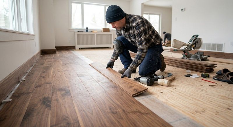 Walnut Flooring Installation in Stevensville, MD